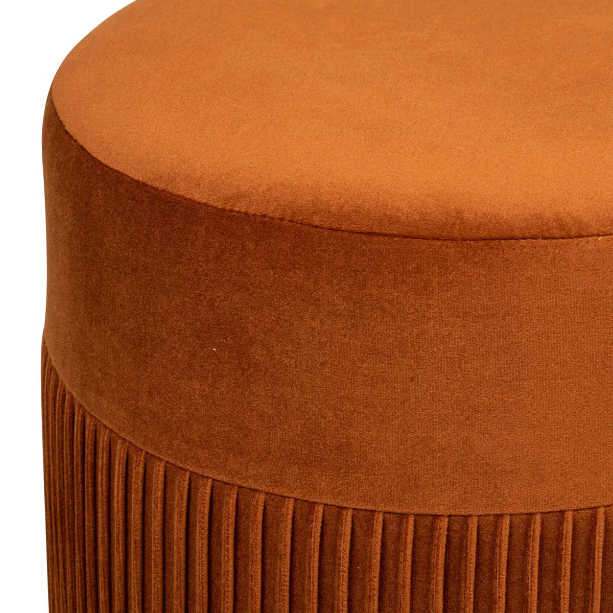 Pouf "Nofy" en velours H38cm ambre