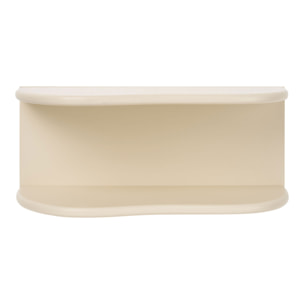 Mensola da parete Botta in MDF beige 44x17,5x18 cm