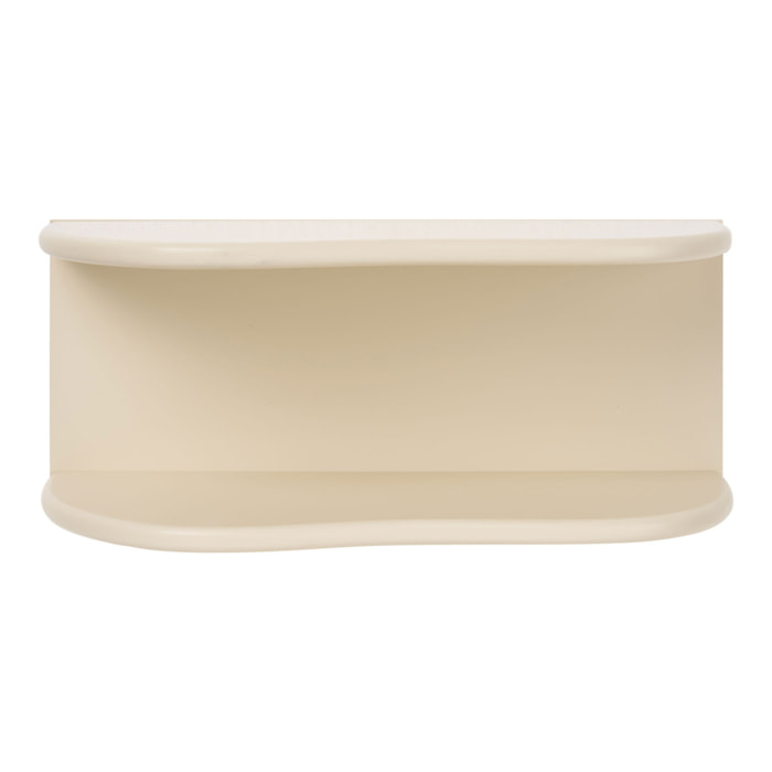 Mensola da parete Botta in MDF beige 44x17,5x18 cm