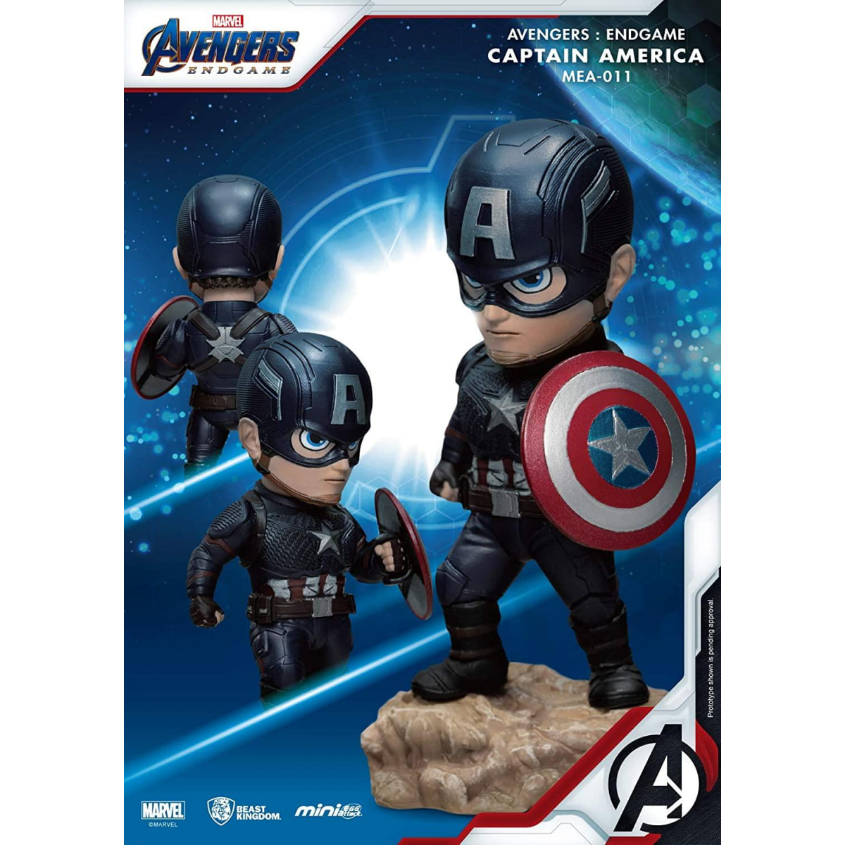 Avengers: Endgame Mini Uova Attack Figura Capitan America 7 Cm Beast Kingdom