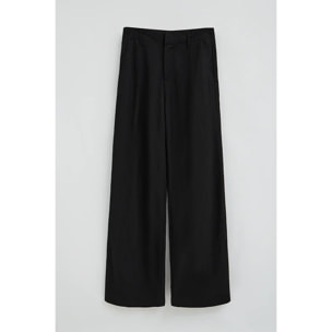 Pantalón negro de corte recto con logo Polo Club