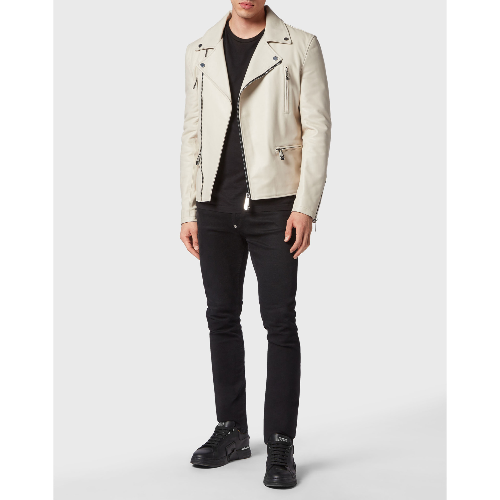 PHILIPP PLEIN Chaqueta de cuero GOTHIC PLEIN