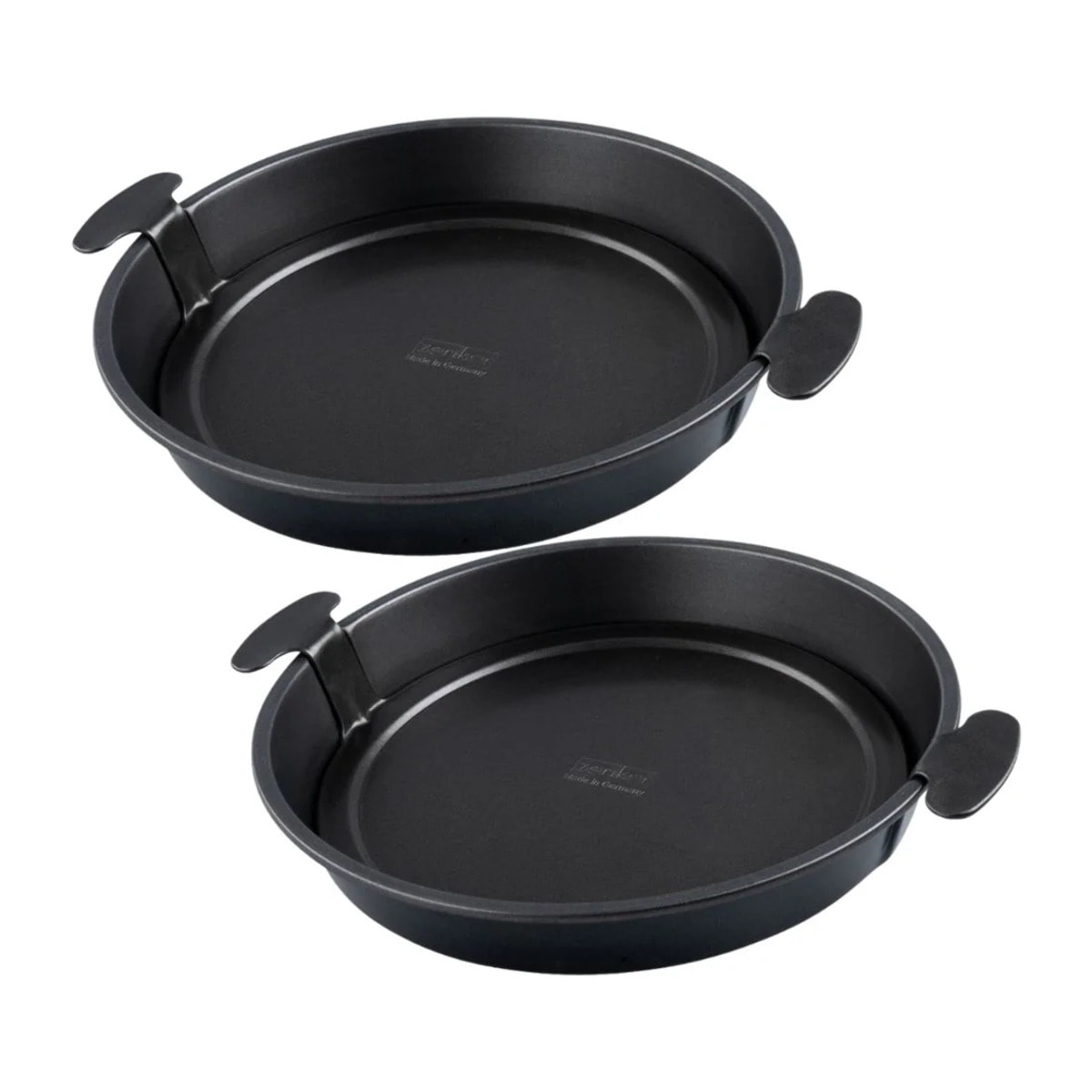 Lot de 2 moules à gâteaux ronds 28/33,5 cm en acier Black metallic Black mettallic Zenker  Black mettallic