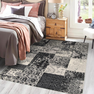Tapis salon et chambre tissé motif géométrique NADA