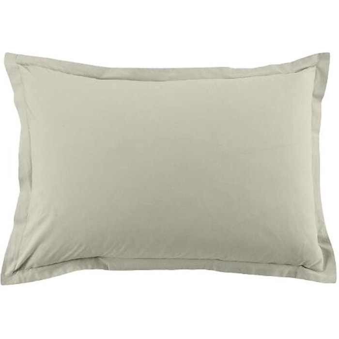 Lot De 2 Taies D'oreiller 100% Coton 57fils Grege
