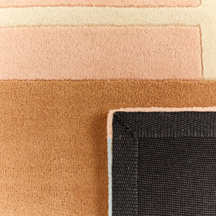 PANTONE - Tapis en laine fait main RAYON TENDRE à motif géométrique