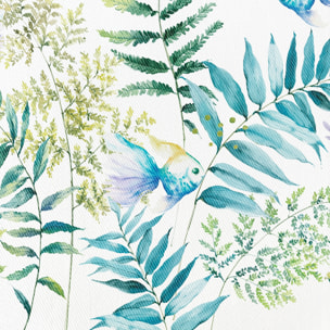 Nappe imprimée anti-tâches ALBIR BLEU VERT
