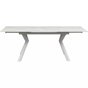 Table à rallonges Xenia 200x80cm blanche Kare Design