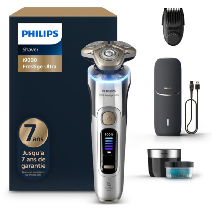 Rasoir Rech PHILIPS XP9404/46 Serie i9000 prestige ultra 100 % étanche avec Skin IQ et boitier de recharge UV
