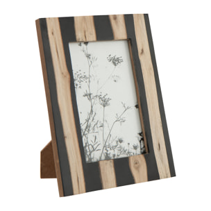 J-Line cadre photo - bois - noir/or - small