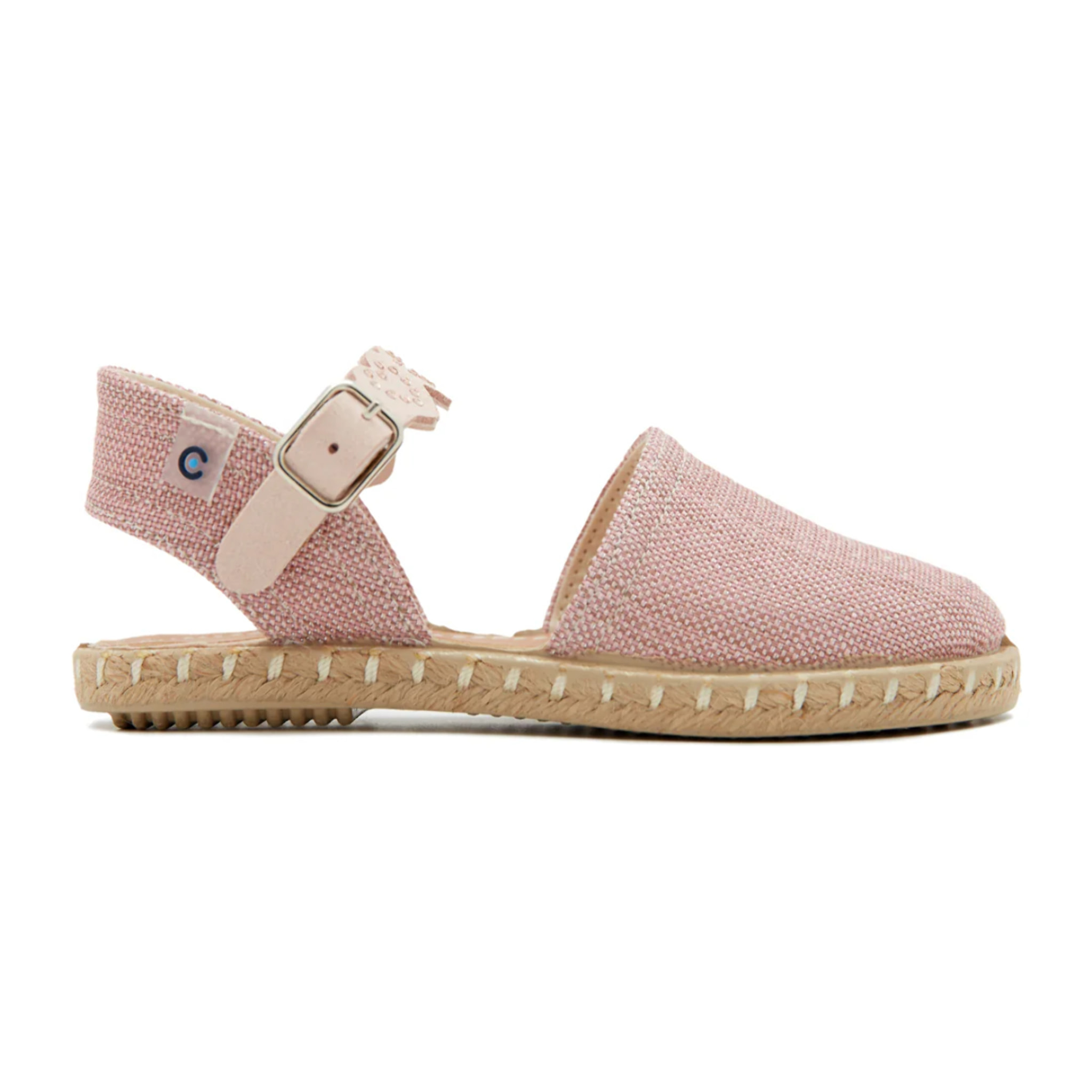 Espadrillas metallizzate con dettagli rosa