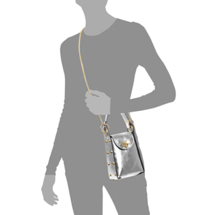 Alviano borsa a mano donna. Pelle autentica Camoscio finitura lucidata brillante.