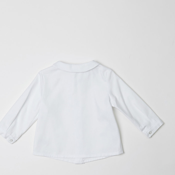 CAMISA CUELLO BEBÉ OXFORD BLANCO