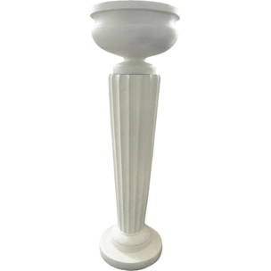 Set Vaso+Colonna. Misure 44 Cm 132 Cm - Pezzi 1 - 44X132X44cm - Colore: Bianco - Bianchi Dino - Vasi In Resina E Cemento