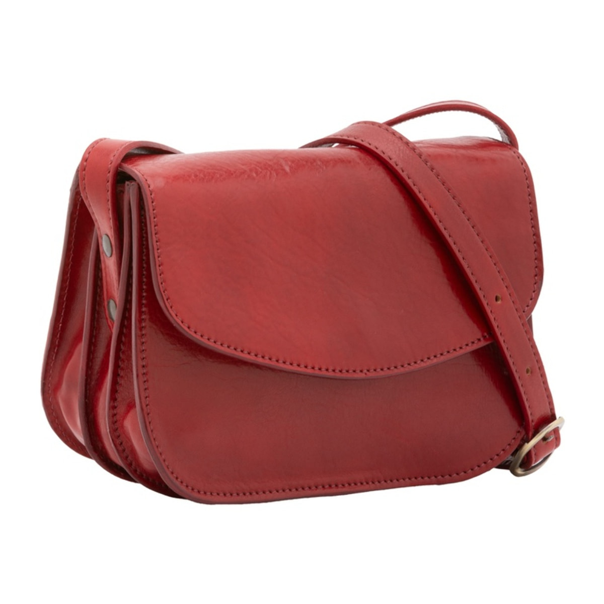 Borsa a tracolla da donna - Modello False - 100% pelle - 22.0 x 16.0 x 9.5 cm