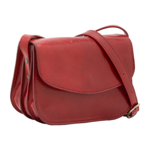 Borsa a tracolla da donna - Modello False - 100% pelle - 22.0 x 16.0 x 9.5 cm