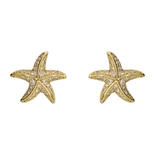 Orecchini a Lobo Stella di Mare con Pavé di Cubic Zirconia