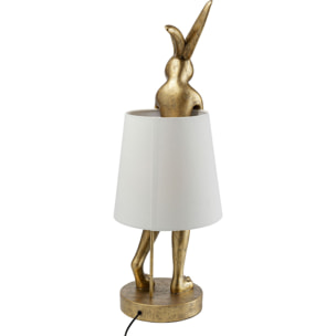 Lampadaire Animal Lapin doré 88cm Kare Design