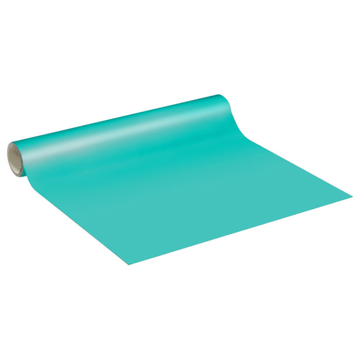 Rouleau adhésif décoratif Vinyle au Mètre - Turquoise - Sticker Lavable Imperméable Mur Cuisine Meubles