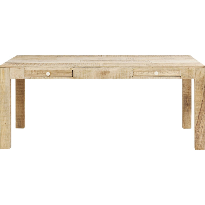 Table Puro 2 tiroirs 180x90cm Kare Design