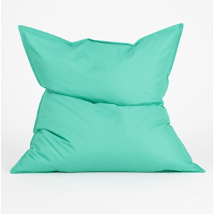 Pouf rectangulaire d'extérieur XXL 180x140cm turquoise THIES