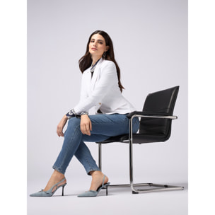 Oltre - Blazer doppiopetto in punto milano - Bianco