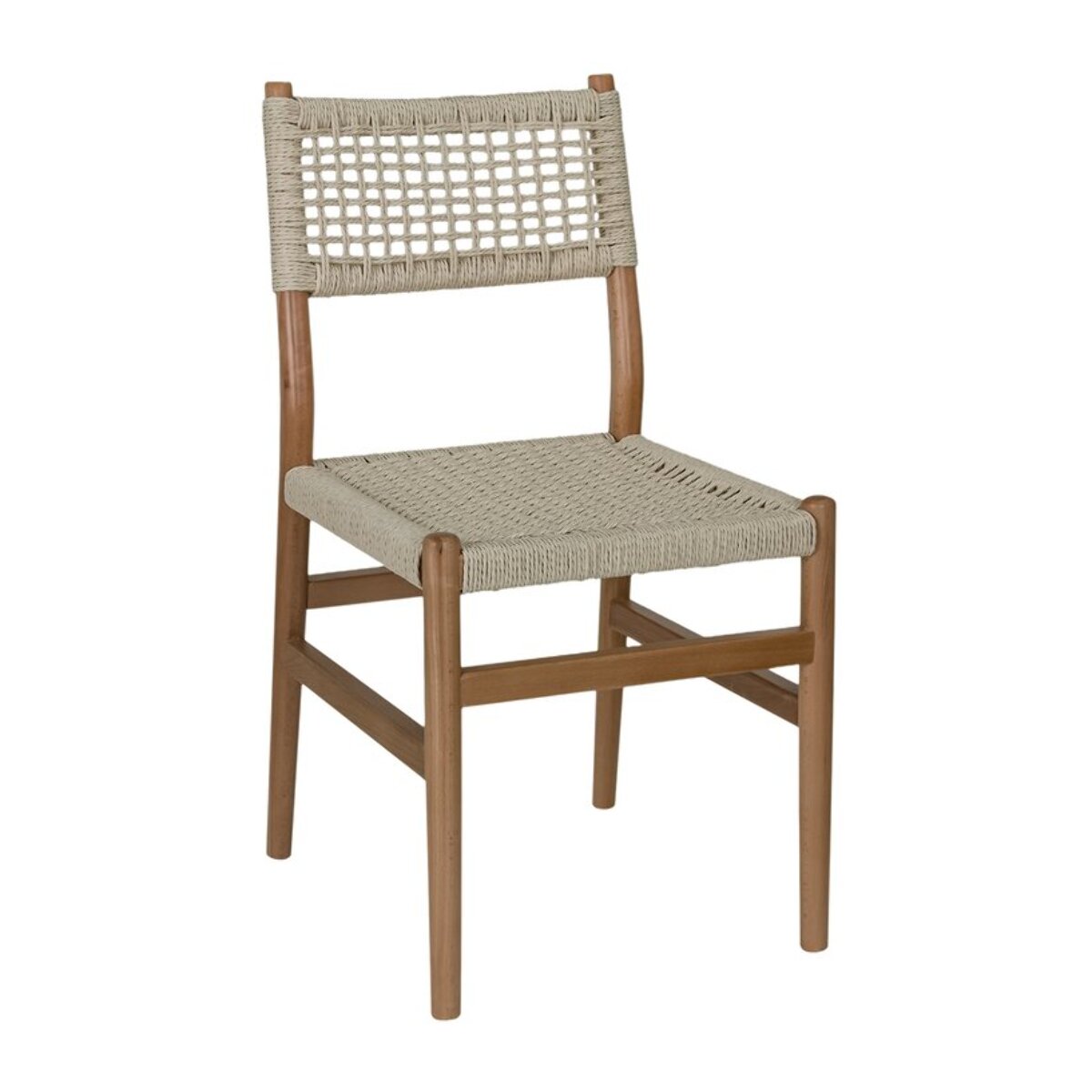 Chaise Amalfi -bois massif de hêtre et corde-couleur naturel 44 x 86 x 55 cm