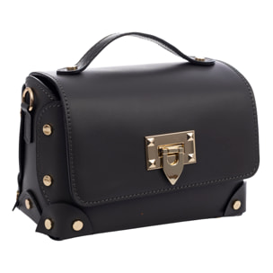 Barrali Bolso bandolera Mujer.Piel auténtica Ruga