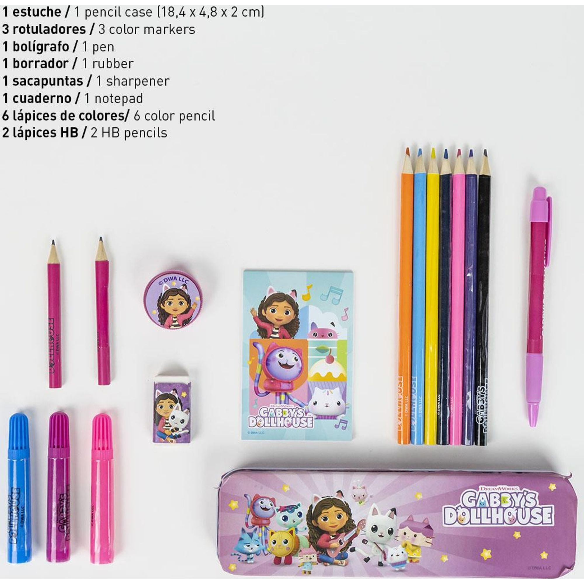 Set Papelería Coloreable Gabby´S Dollhouse