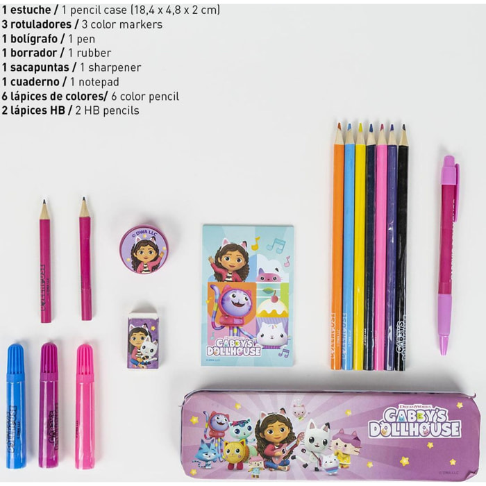 Set Papelería Coloreable Gabby´S Dollhouse
