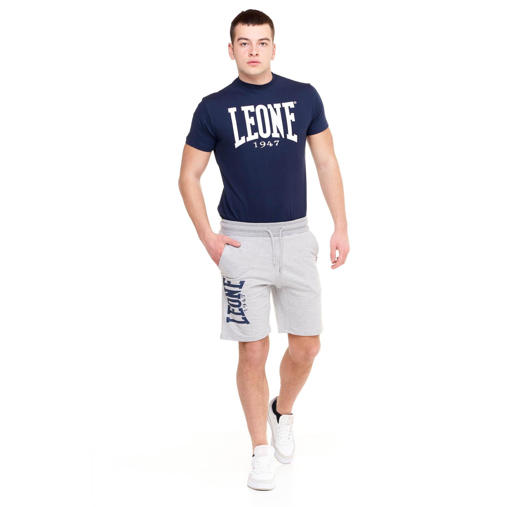 Pantalón corto de hombre con gran logo Leone Basic