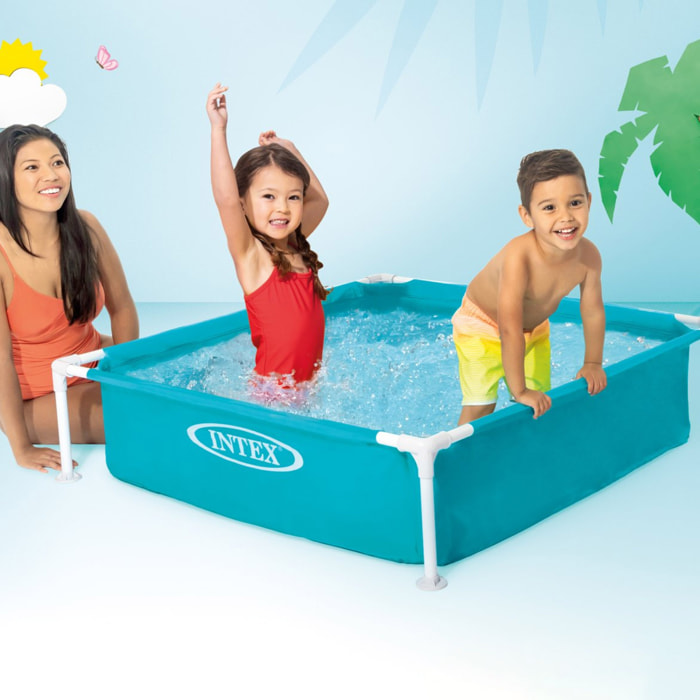 Intex Piscina Mini Frame Azzurro, 122x122x30 cm