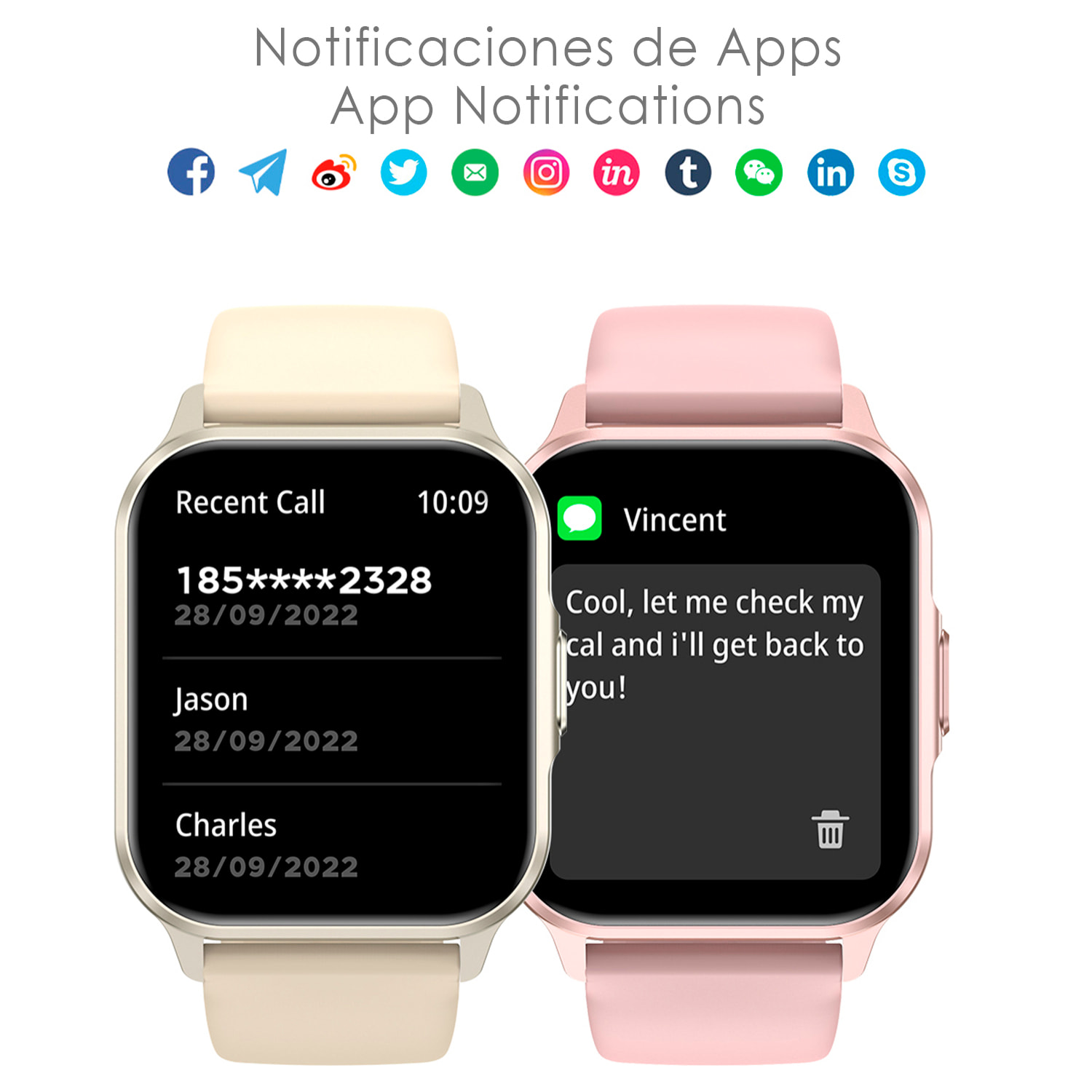 Smartwatch ZW36 con notificaciones de Apps, varios modos deportivos. Monitor de tensión y oxígeno, termómetro.