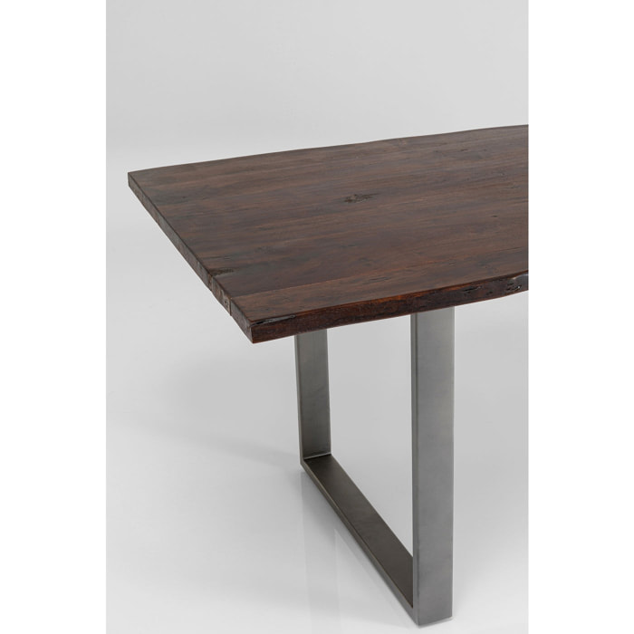 Table Harmony noyer acier Kare Design