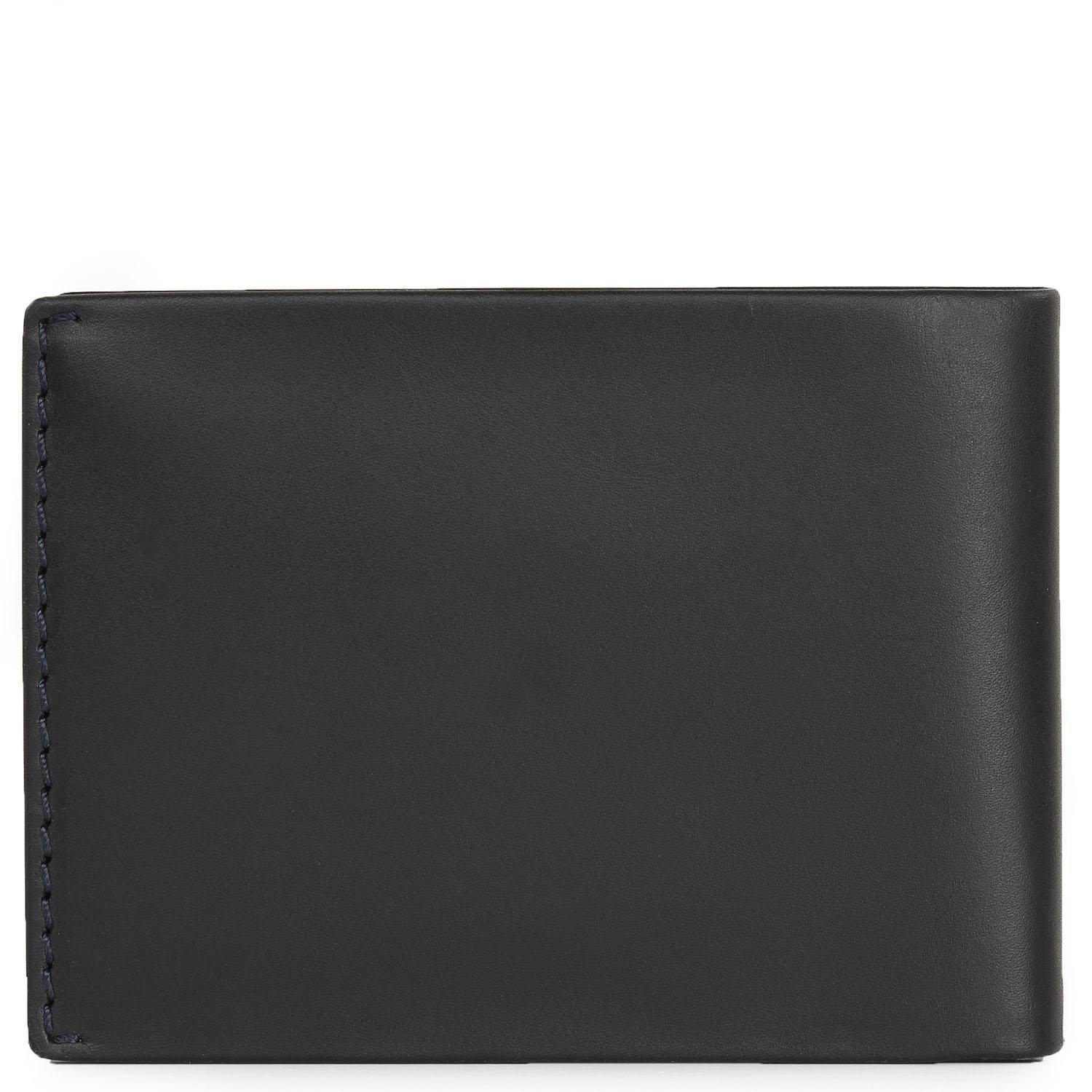 Cartera Hombre Piel Jaslen Lyon Negro-Azul