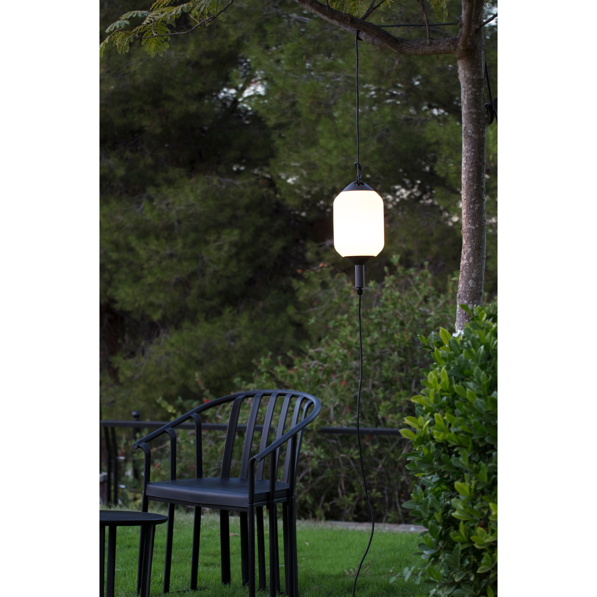 SAIGON OUT R17 Lampe suspension grise/blanche mat cone cap