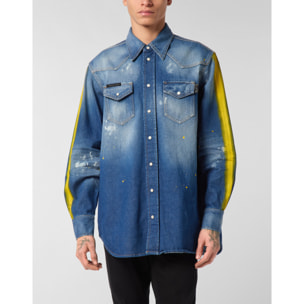 PHILIPP PLEIN Denim Shirt Ls