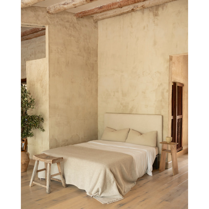 Cabecero tapizado en color blanco roto de varias medidas