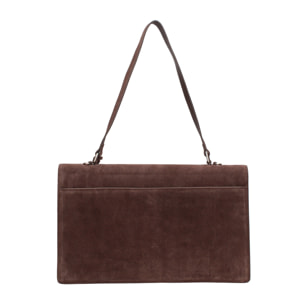 Borsa a spalla da donna Made in Italy - Lavinia Chic - Pelle Scamosciata - 34.5 x 21.0 x 10.0 cm