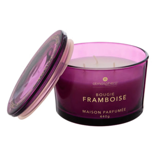Bougie parfumée 440 g Glowy framboise
