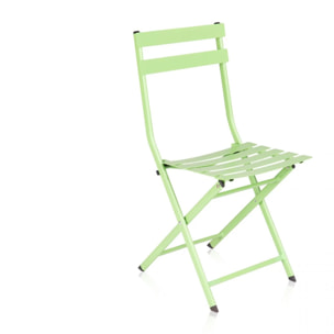 Set de exterior mesa y 2 sillas plegables Gio Pistacho