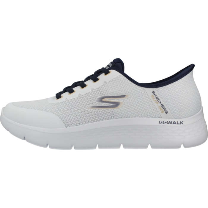 Sneakers De  Hombre Slip-ins Go Walk Flex Netro Blanco