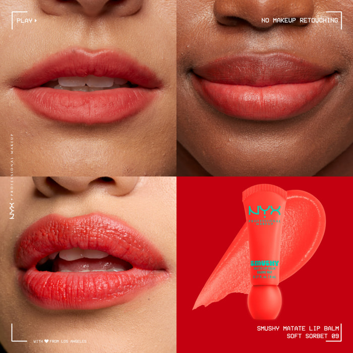 NYX Professional Makeup Smushy baume à lèvres teinté Soft Sorbet