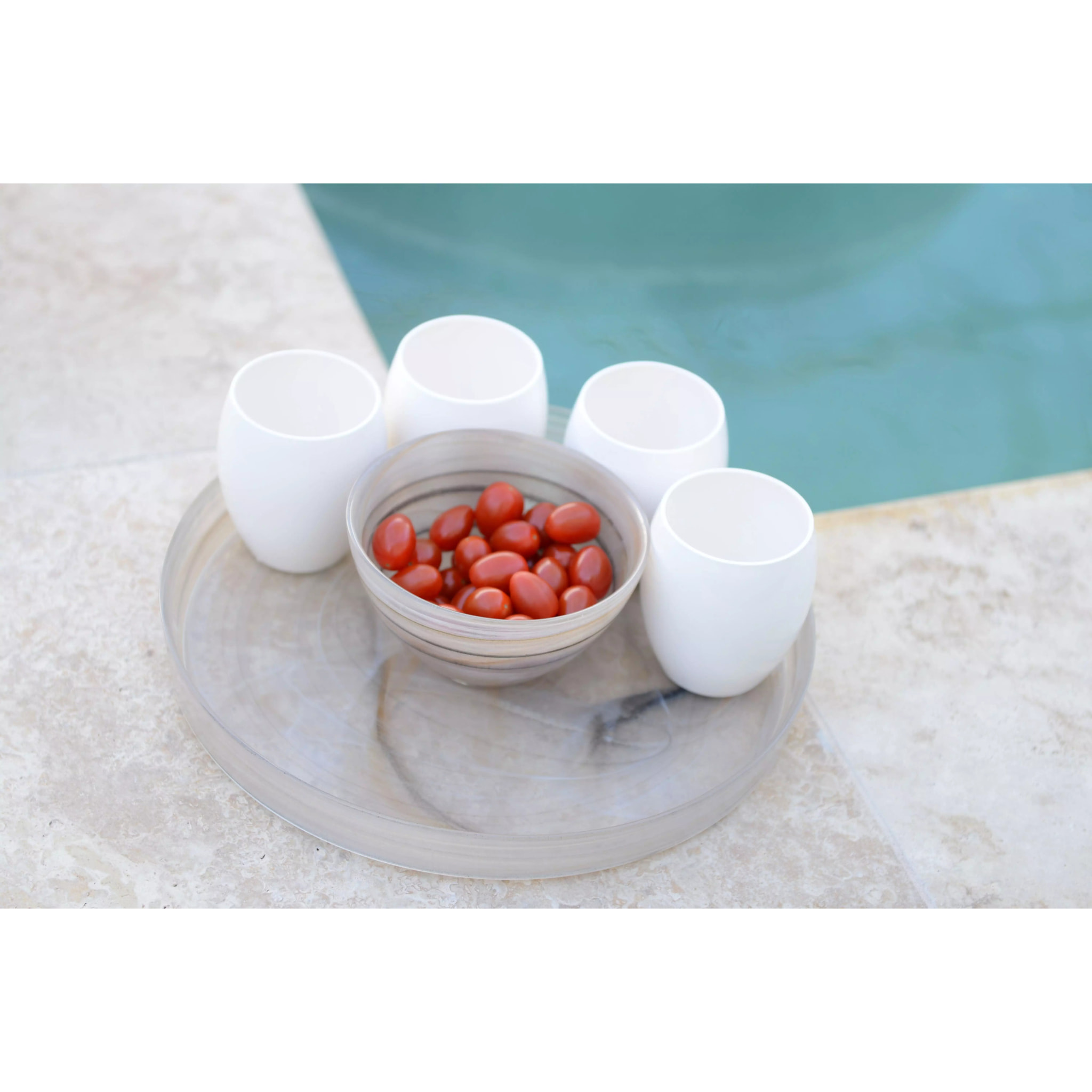 Lot de 6 BOL EN VERRE SAHARA 15X15X8.5CM
