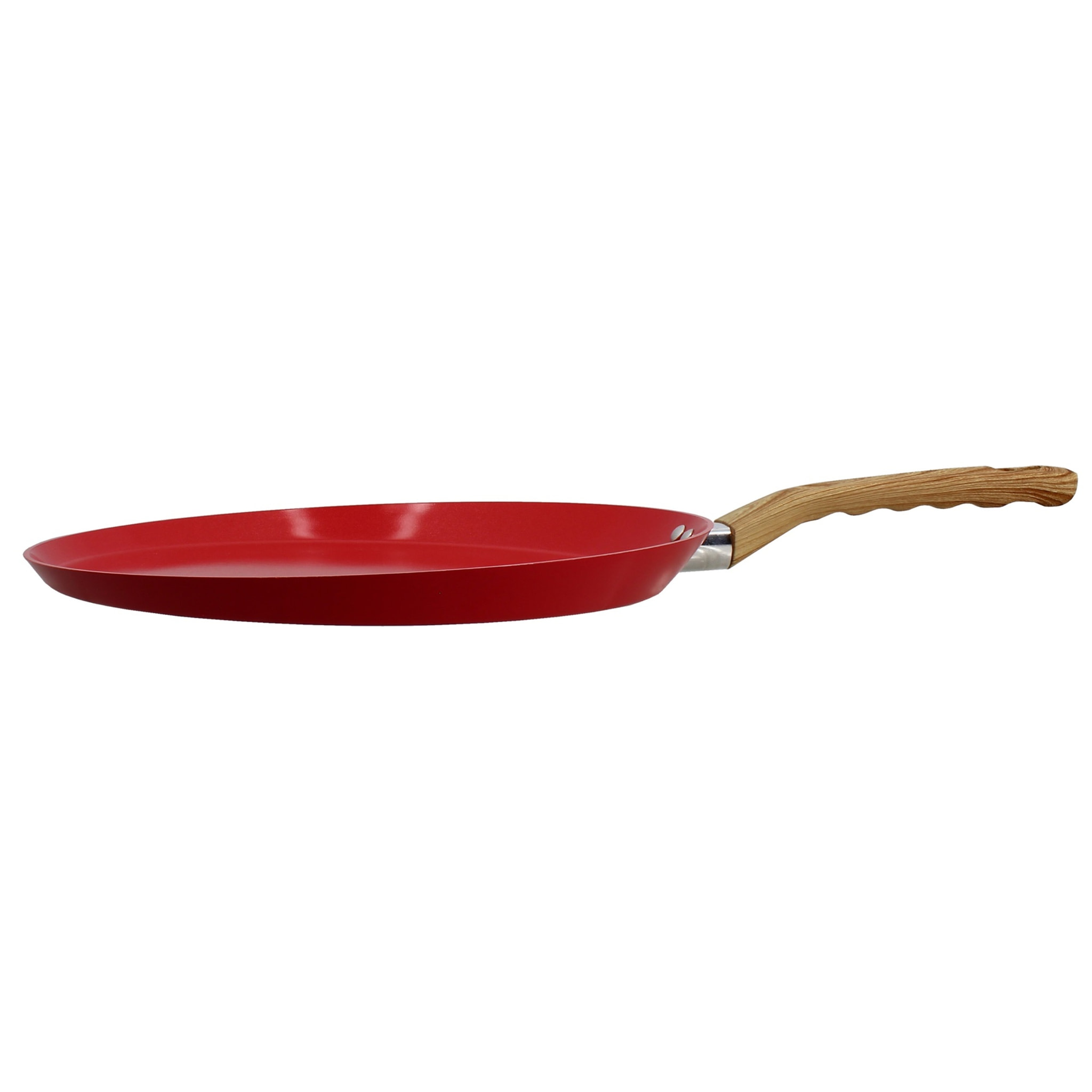 Galetière en revêtement céramique 32cm rouge - tous feux COLORAMA