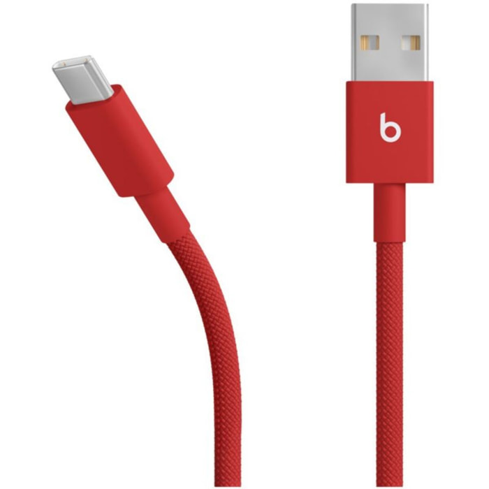 Câble de charge BEATS tissé USB-A vers USB-C 1M50 Rouge flash