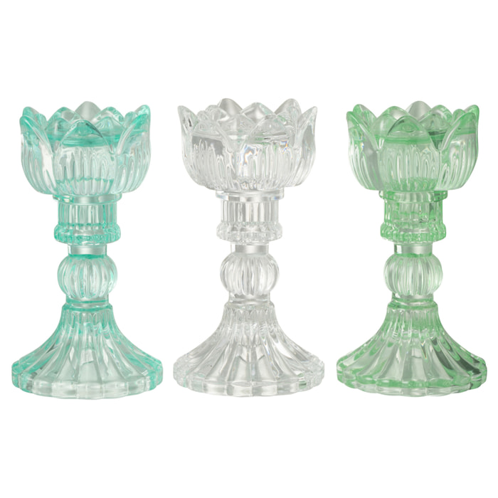 J-Line chandelier Rose Froid - verre - mix - 3 pièces