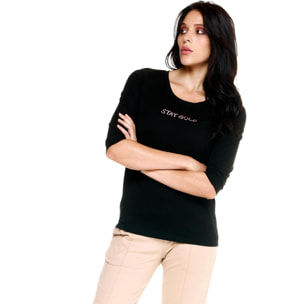 T-shirt Leone donna con maniche 3/4 Winter Chic Boxing