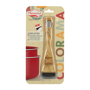 Poignée amovible en bakélite effet bois COLORAMA