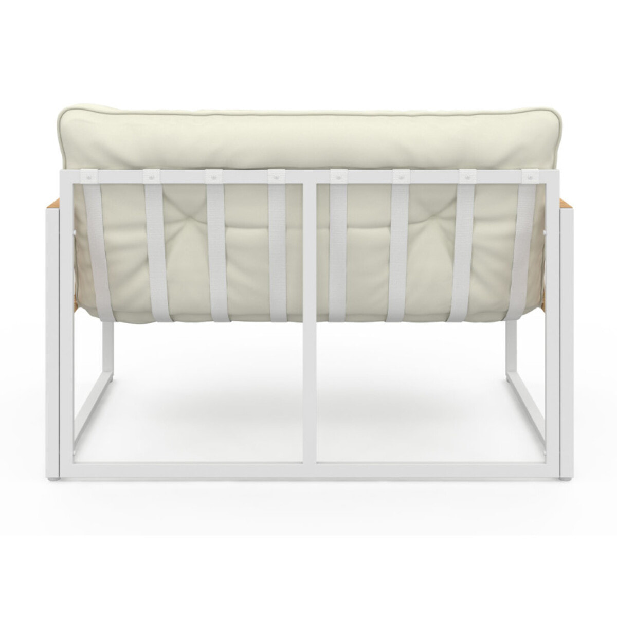 Salon de jardin Ozéa 4 places blanc et cordage